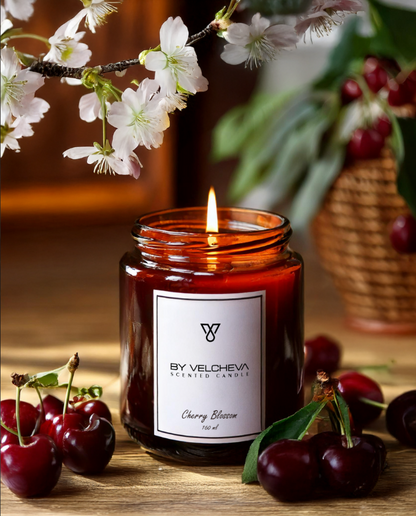 CHERRY BLOSSOM - Duftkerzen 160 ml By Velcheva