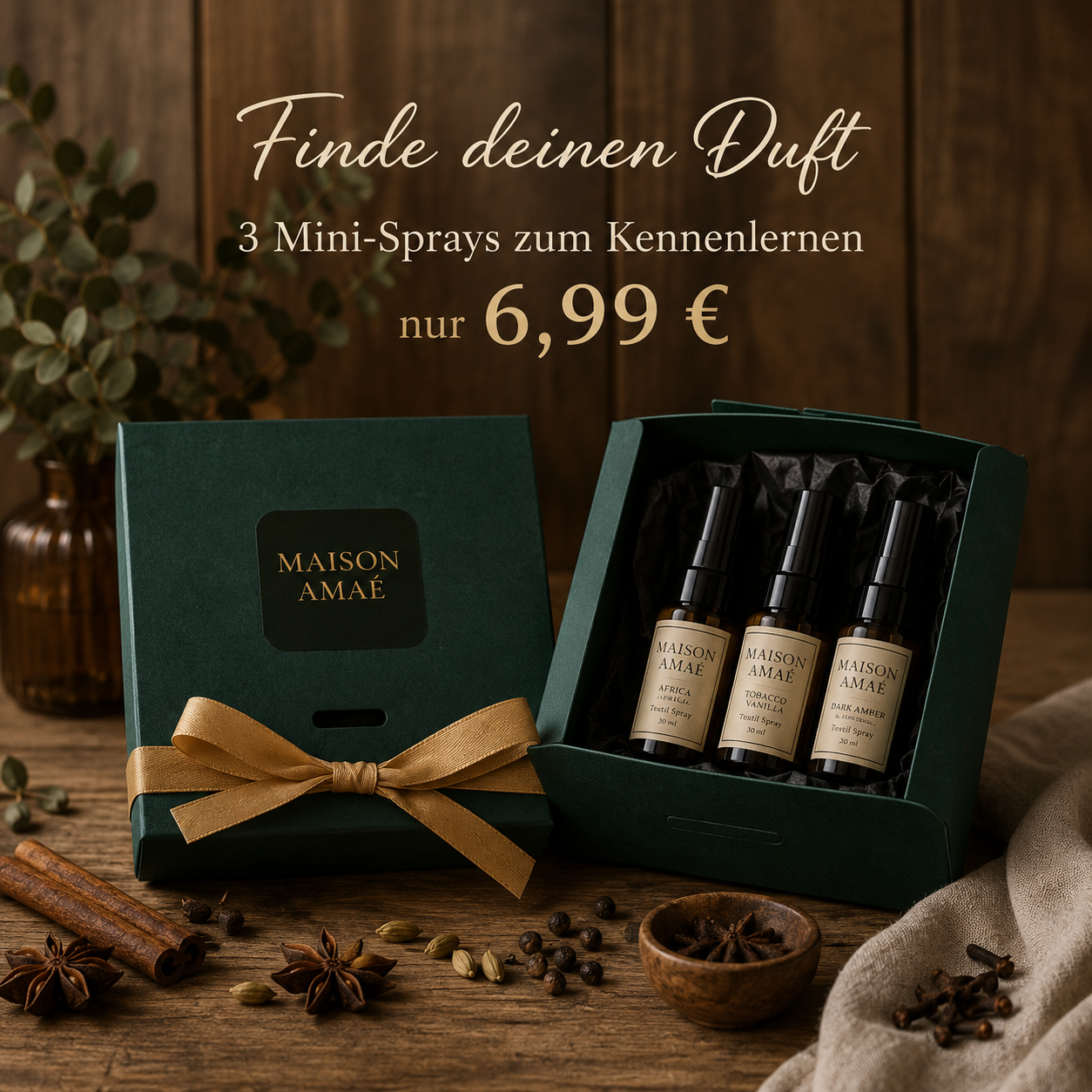 3 Wunschdüfte als Mini-Sprays